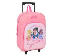 BARBIE - Mochila Infantil con Carro Compacto, Ideal para Niños de Diferentes Edades, Cómoda y Versátil, Calidad y Resistencia, 33x43x15 cm