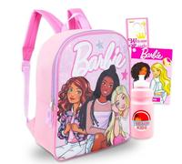 Barbie Mochila para niñas de 4 a 6 años, paquete con mochila escolar de 15 pulgadas más botella de agua, tatuajes, más | Juego de mochila escolar Barbie para niños, Varios colores, Barbie Backpack for