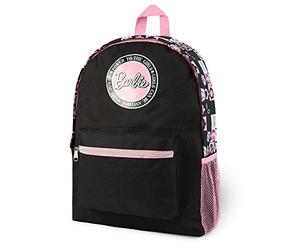 Barbie Mochilas Escolares Niña, Mochila Infantil, Material Escolar Bonito, Regalos Para Niñas y Adolescentes (Negro/Rosa)