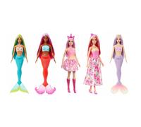 Barbie Dreamtopia: Sirena con cabello de colores y aletas naranjas