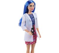 Barbie Muñeca Barbie Científica de 30 cm, con Cabello Azul, Vestido Bicolor M...