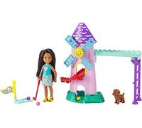 Barbie Muñeca Chelsea con mini golf, accesorios muñeca (Mattel FRL85)
