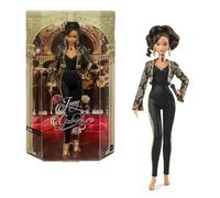 Barbie Muñeca de la firma, Juan Gabriel coleccionable en elegante traje negro y dorado con chaqueta corta y accesorios dorados