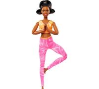 Barbie Muñeca de moda hecha para mover, morena con camiseta deportiva extraíble y pantalones, 22 "articulaciones" flexibles