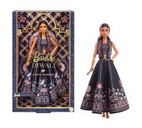 Barbie Muñeca Diwali de Anita Dongre con el Look del Festival de Las Luces, Pieza de colección navideña con Soporte para muñeca y Certificado de autenticidad, HRM91