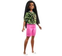 Barbie - Muñeca Fashionista - Camiseta neón leopardo