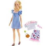 Barbie - Muñeca Fashionista Rubia con Modas, Multicolor (Mattel FRY79)