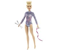 Barbie Muñeca Gimnasta rítmica con Accesorios temáticos | Muñeca con maillot, 2 mazas y cinta, a partir de 3 años, GTN65