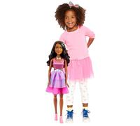 Barbie Muñeca Grande con Cabello Negro, 71 cm de Alto, con Vestido Rosa y Accesorios de Moda, +3 años (Mattel HJY03)