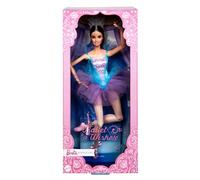 Barbie Muñeca Morena Deseos de Ballet con tutú Azul y Morado y Accesorios, Colección Signature, Juguete de colección para Adultos y +6 años (JCW44)