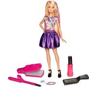 Barbie Muñeca Ondas y rizos, muñeca para peinar (Mattel DWK49)