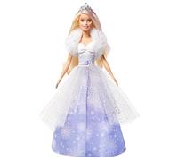 Barbie Muñeca Princesa de la Nieve, Falda transformación mágica (GKH26) Multicolor