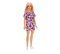 Barbie Muñeca Rubia con Vestido Rosado, Juguete para Niñas +3 Años (GHW45)