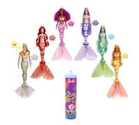 Barbie Muñeca Sirena Color Reveal - Serie Sirenas Arcoíris - 7 Sorpresas - Cambia de Color con el Agua - Multicolor - Regalo para Niños de 3+ Años
