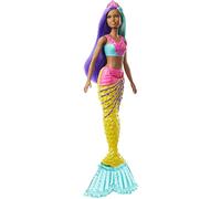 Barbie Muñeca Sirena, Pelo Turquesa y Morado, Turquesa/Morado, 0