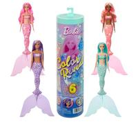 Barbie Muñeca y accesorios Color Reveal Sirenas - 6 sorpresas, adornos y cambio de color - JMW61