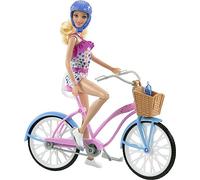 Barbie Doll and Bike Playset with Doll (11.5 in, Blonde), Bicy (Importación USA)