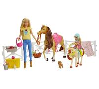 Barbie - Muñecas Barbie y Chelsea con caballos y accesorios, regalo para niñas y niños 3-9 años (Mattel GLL70), Embalaje sostenible