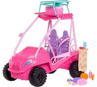 Barbie Mysteries: Sset de juego Detectives en la Playa | con coche buggy de playa de juguete y más de 10 accesorios, incluidas silla y toalla, JFV68