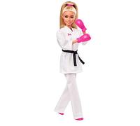 Barbie Olimpíadas, muñeca Deportista Karate, Regalo para niñas y niños 3-9 años (Mattel GJL74)