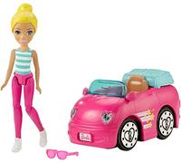 Barbie On The Go Pink Car and Doll - Muñecas (Multicolor, Femenino, Chica, 4 año(s), Barbie, Ampolla)