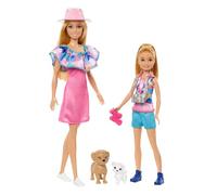 Barbie Muñecas Pack 2 Hermanas – Ropa de Verano, Mascotas y Accesorios (Mattel HRM09)