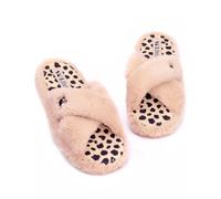 Barbie Pantuflas de Peludito Slipon Diseño Cruzado para Mujer (NS7090)