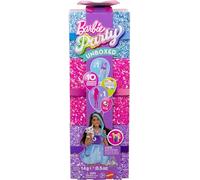 Barbie Party Unboxed Serie Glam Party Purple Sparkle Muñeca y Accesorios con 10 sorpresas Que Incluyen Cambio de Color, JFY66