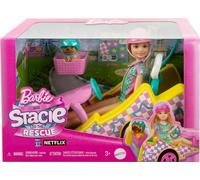 Barbie Muñeca Stacie HRM08 con kart, mascota y accesorios – Stacie al Rescate +3 años
