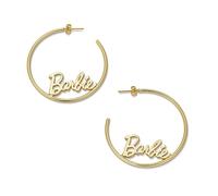 Barbie Pendientes de aro con logotipo, Zinc, Sin piedra preciosa