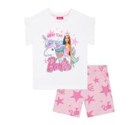 Barbie Pijama Unicorn Pijamas para Niña | Verano Pijama De Niña | Blanco 5-6 años