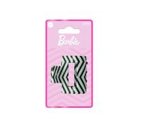 BARBIE - Pinza cuadrada para el pelo chevron blanco y negro - Sujeción óptima sin tirones - Estilo chic Barbie - Accesorio cabello y belleza para mujeres y niñas - Producto oficial Mattel