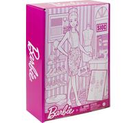 Barbie-Playset Atelier con Muñeca Estilista, Traje de Moda 3+