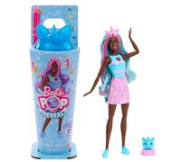 Barbie Pop Reveal Colección Batidos Muñeca y accesorios, muñeca de moda perfumada con temática unicornio, mascota y 8 sorpresas, incluye cambio de color, JCN86