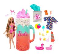 Barbie Pop Reveal Serie Frutas Smoothie Tropical Vaso revela muñeca, incluye ropa, arena moldeable y accesorios sorpresa, juguete +3 años (Mattel HRK57)