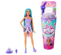 Barbie Pop! Reveal Serie Frutas Uvas Muñeca Que Revela Sus Colores con Vaso, Incluye Ropa, Mascotas y Accesorios Sorpresa, Juguete +3 años (Mattel HNW44)