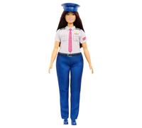 Barbie Profesiones Muñeca piloto de Moda con Conjunto de Quita y pon, Uniforme de Vuelo y Zapatos, con Accesorio de Gorra, JKF75