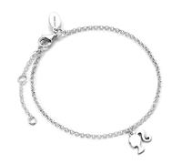 Barbie Pulsera de plata de ley con silueta, talla única, Plata de ley