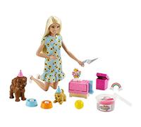 Barbie - Puppy Party Doll and Playset, Blonde GXV75