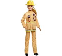 Barbie Quiero Ser Bombera, muñeca 60 Aniversario con Accesorios (Mattel GFX29)