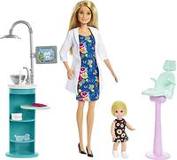 Barbie Quiero Ser Dentista muñeca con muñeca bebé y Accesorios (Mattel FXP16)