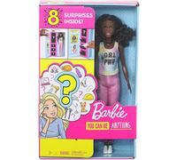 Barbie Quiero Ser, Descubre la Profesión, Incluye Muñeca y 8 Accesorios para Dos Carreras Sorpresa (Mattel GLH63)