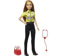 Barbie Quiero Ser Paramédica, muñeca Profesiones médico con Accesorios de Juguete (Mattel GYT28)