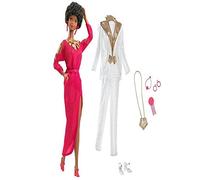 Barbie R4468 - Muñeca Afro de coleccionista con Vestido Vintage años 80