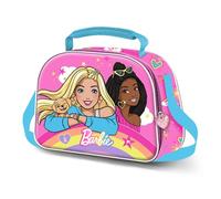 Barbie Rainbow-Bolsa Portamerienda 3D, Rosa, 10 x 26 cm