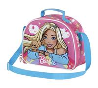 Barbie Rainbow-Bolsa Portamerienda 3D, Rosa, 25,5 x 20 cm