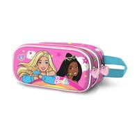 Barbie Rainbow-Estuche Portatodo 3D Doble, Rosa, 8 x 23,5 cm