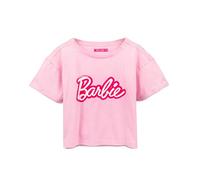 Barbie Recortada Camiseta Mujer señoras Moda muñeca Logo Rosa Crop Top