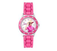 Barbie Reloj analógico de Cuarzo para niñas con Correa de Silicona BAB9003 AMZ, Rosa, Casual Chic