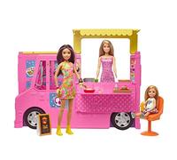 Barbie- Restaurante Hermanas Incluye 3 MUÑECAS Y MAS DE 30 Accesorios, Multicolor (Mattel GWJ58)